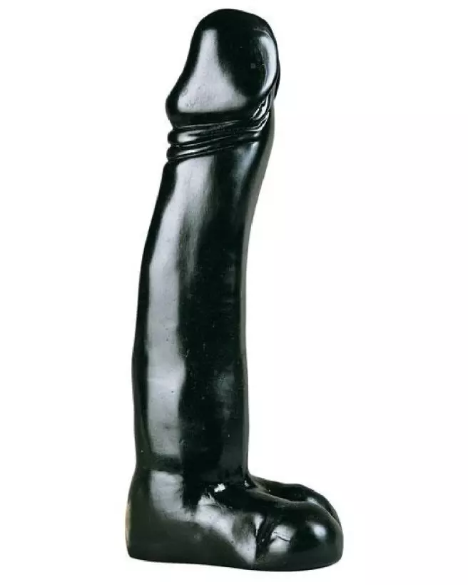 Gode XXL All Black 33 cm par BELGO-PRISM pour sensations extrêmes-1