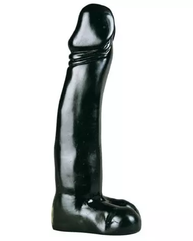 Gode XXL All Black 33 cm par BELGO-PRISM pour sensations extrêmes-1