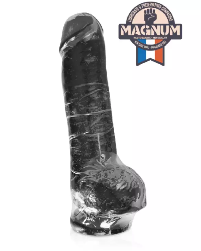 Photo du Magnum 28 Gode XXL Noir, gode géant et réaliste-2
