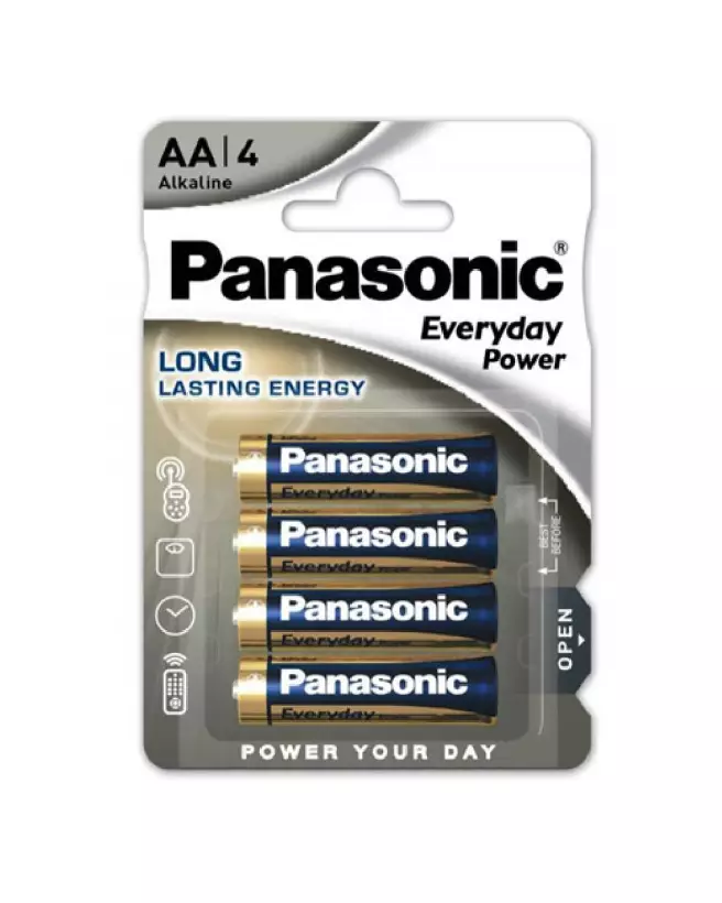 Image du pack de 4 piles Panasonic LR06 AA longue durée-1