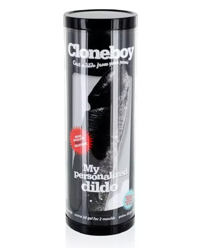 Image du Cloneboy Dildo Black de Wonderboy, sextoy réaliste noir-1