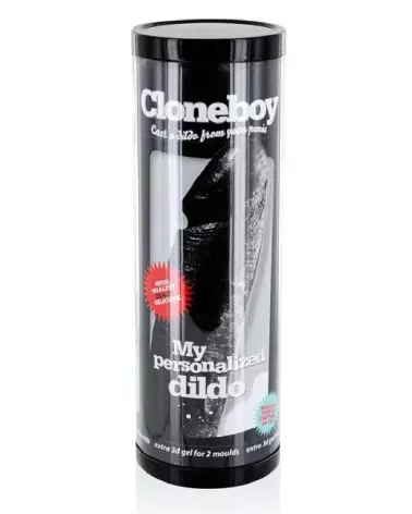 Image du Cloneboy Dildo Black de Wonderboy, sextoy réaliste noir-1