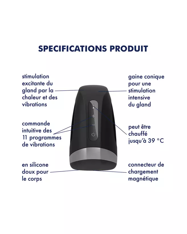 Image du Satisfyer Men Heat Vibration, masturbateur masculin avec fonction de chauffage et vibrations-3