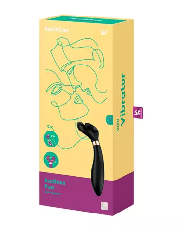 Image du Satisfyer Endless Fun noir, vibromasseur multifonction élégant et discret-2