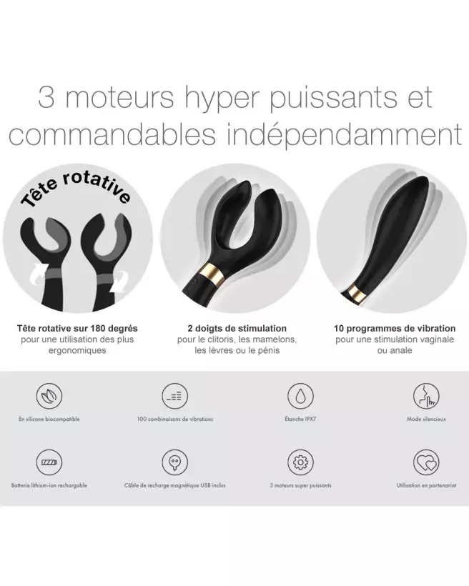 Image du Satisfyer Endless Fun noir, vibromasseur multifonction élégant et discret-8