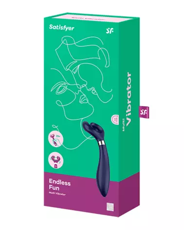 Image du Satisfyer Endless Fun Blue, vibromasseur multifonction waterproof-2
