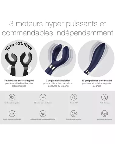 Image du Satisfyer Endless Fun Blue, vibromasseur multifonction waterproof-8