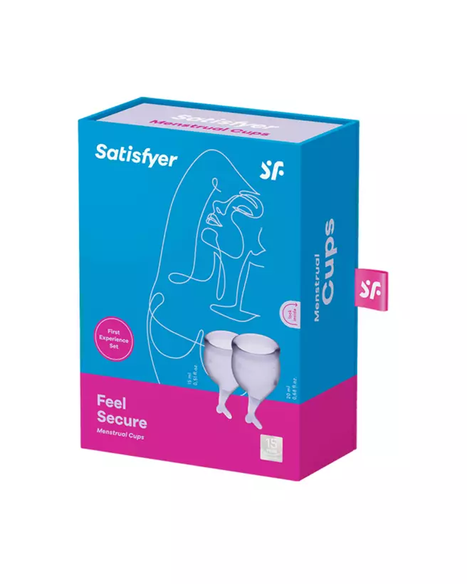 Image de la SATISFYER CUP SECURE LILAS, coupe menstruelle écologique et confortable pour hygiène intime-2