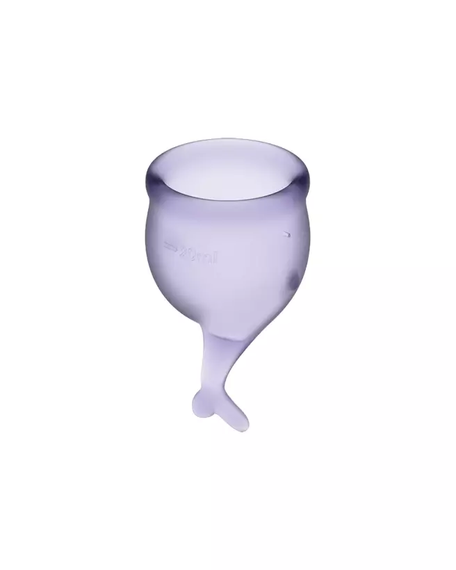 Image de la SATISFYER CUP SECURE LILAS, coupe menstruelle écologique et confortable pour hygiène intime-4