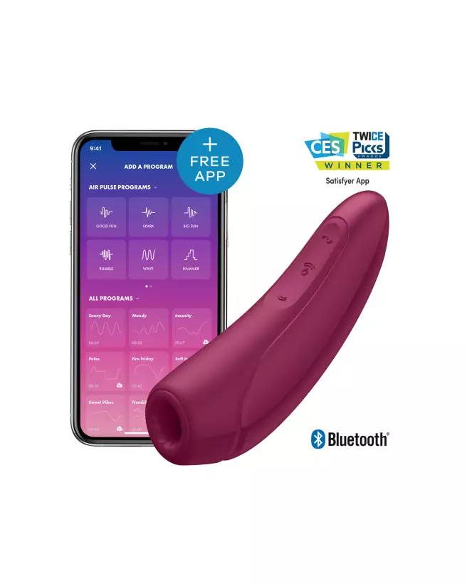 Image du Satisfyer Curvy 1+ Bordeaux, stimulateur clitoridien haut de gamme-1