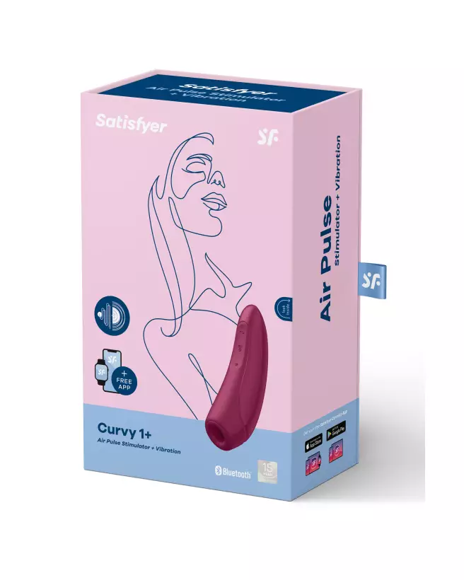 Image du Satisfyer Curvy 1+ Bordeaux, stimulateur clitoridien haut de gamme-2