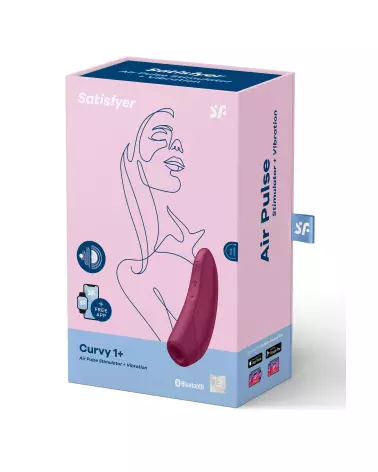 Image du Satisfyer Curvy 1+ Bordeaux, stimulateur clitoridien haut de gamme-2