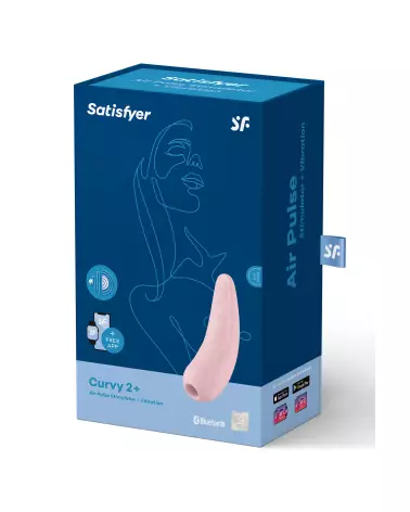Image du Satisfyer Curvy 2+ Rose, stimulateur clitoridien innovant-2