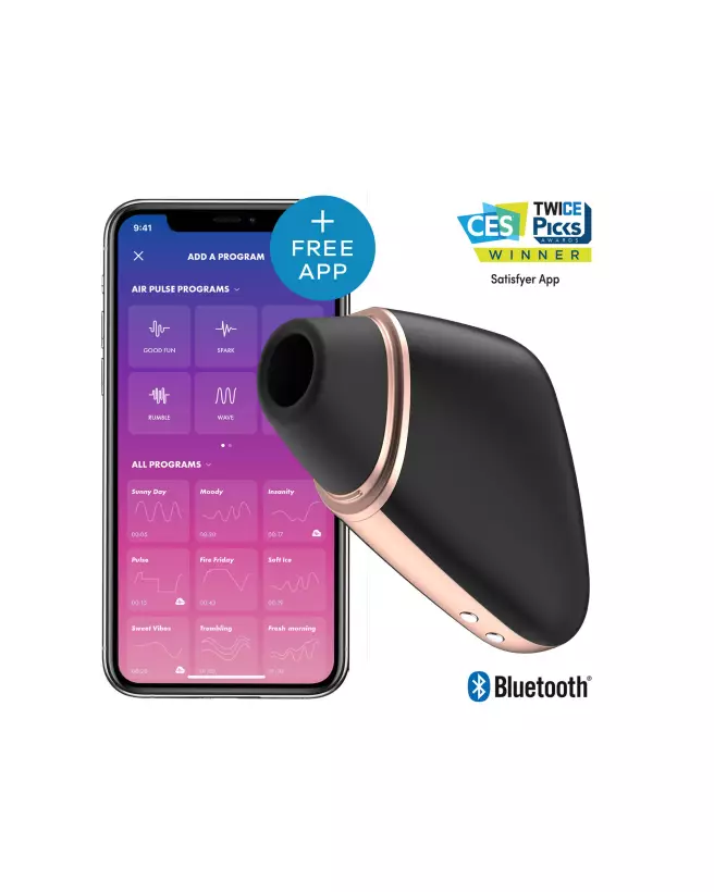 Image du Satisfyer Love Triangle Noir, stimulateur clitoridien discret et efficace-1