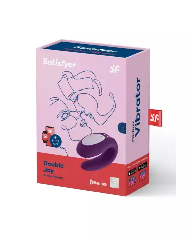 Image du Satisfyer Double Joy Violet, sextoy connecté pour couples-2