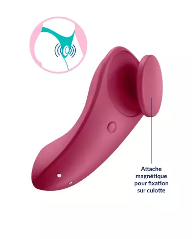 Image du Satisfyer Sexy Secret Panty Rose, stimulateur clitoridien discret-4