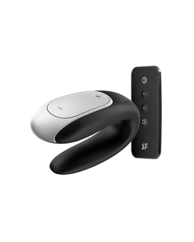 Image du Satisfyer Double Fun Noir, sextoy pour couples avec contrôle via application-1