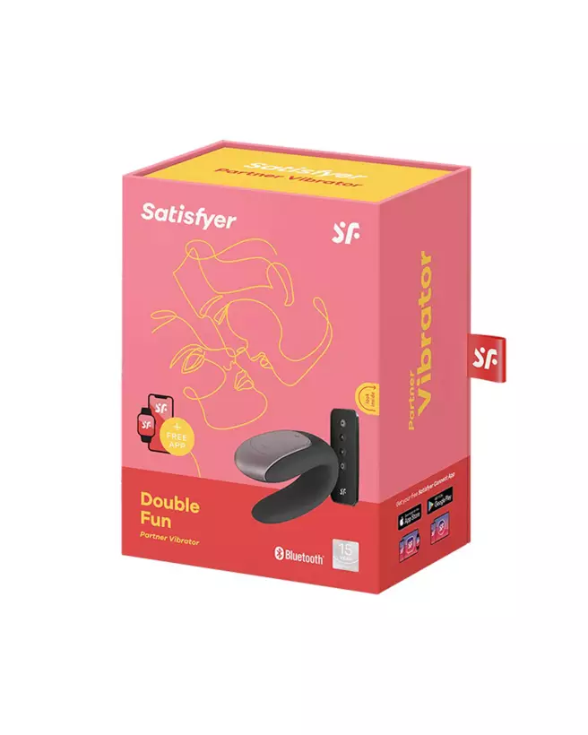 Image du Satisfyer Double Fun Noir, sextoy pour couples avec contrôle via application-2