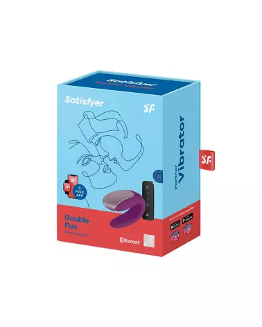 Image du Satisfyer Double Fun Violet, sextoy pour couples-2