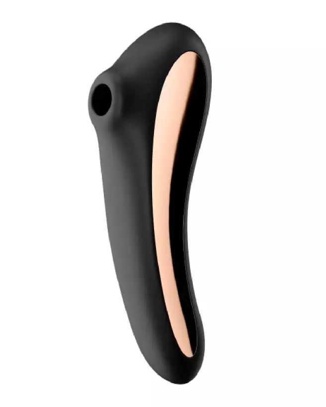 Image du Satisfyer Dual Kiss Noir, stimulateur clitoridien étanche et discret-1