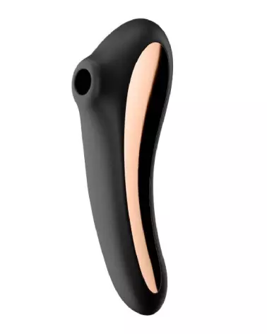 Image du Satisfyer Dual Kiss Noir, stimulateur clitoridien étanche et discret-1