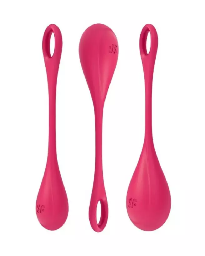 SATISFYER YONI POWER 1 RED Boules de Geisha pour renforcement et plaisir-1