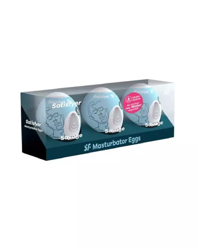 Image du SATISFYER EGG SAVAGE SET 3, masturbateur innovant pour plaisir intense-1