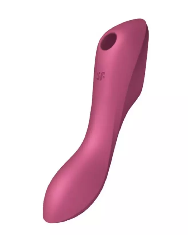 Image du stimulateur clitoridien CURVY TRINITY 3 Rouge par Satisfyer, ergonomie et haute qualité-1