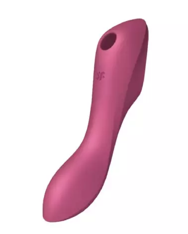 Image du stimulateur clitoridien CURVY TRINITY 3 Rouge par Satisfyer, ergonomie et haute qualité-1
