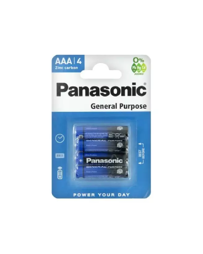 Image du pack de 4 piles Panasonic LR03 AAA-1