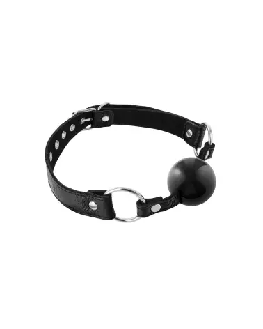 Baillon Boule Ajustable en Cuir Bovin de FETISH PREMIUM pour Jeux de Soumission-1