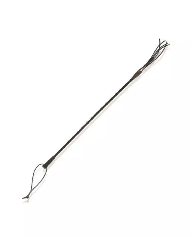 Mini Fouet Noir PVC LEATHER SM pour jeux BDSM-1