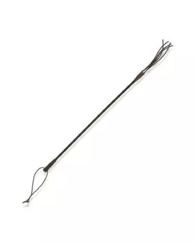 Mini Fouet Noir PVC LEATHER SM pour jeux BDSM-1