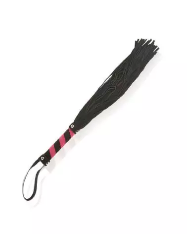 Martinet en cuir bovin fuchsia et noir de LEATHER SM pour BDSM-1