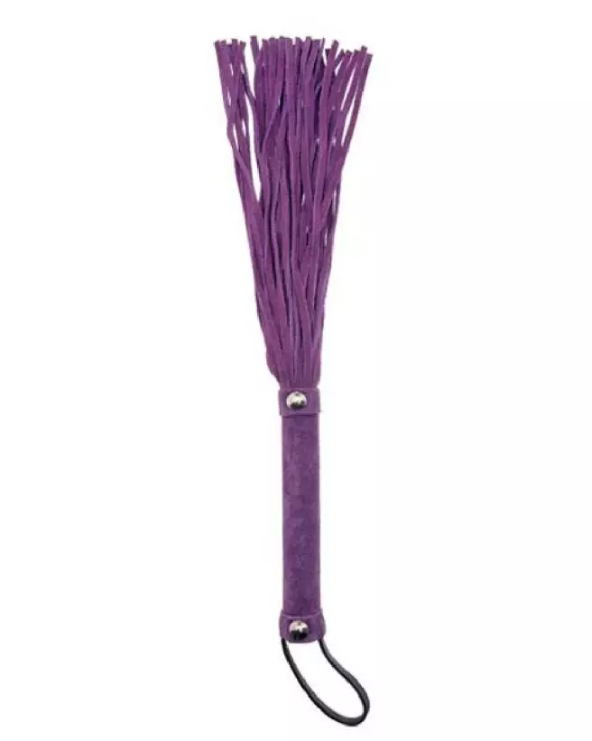 Martinet en cuir bovin violet Leather SM pour BDSM-1