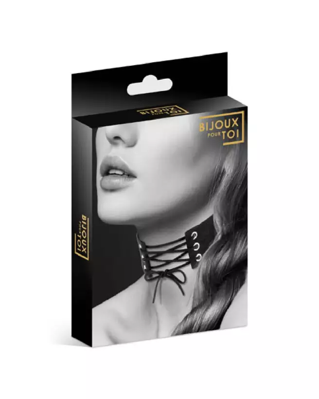 Ras de Cou Lacet Noir Bijoux Pour Toi Collier Élégant-2