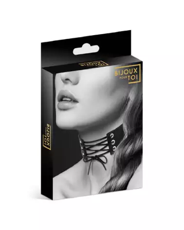 Ras de Cou Lacet Noir Bijoux Pour Toi Collier Élégant-2
