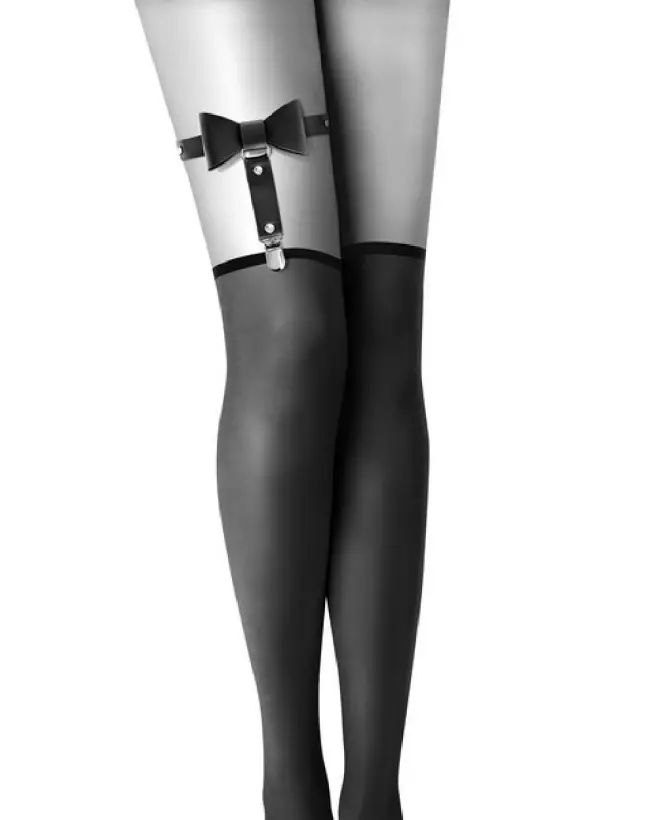 Porte-jarretelles noir avec nœud GARTER WITH BOW de BIJOUX POUR TOI-1