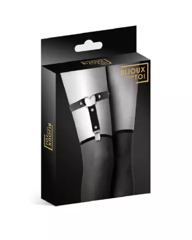 Porte-jarretelles noir GARTER WITH HEART de BIJOUX POUR TOI avec détail cœur-2