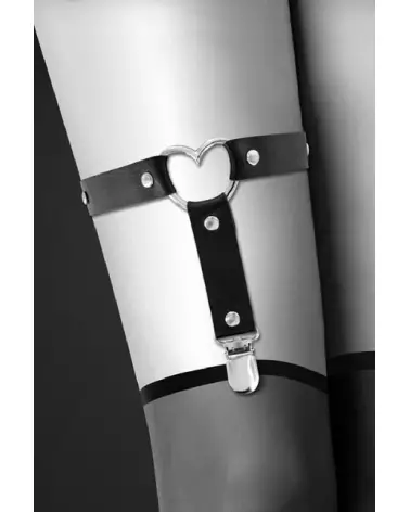 Porte-jarretelles noir GARTER WITH HEART de BIJOUX POUR TOI avec détail cœur-3