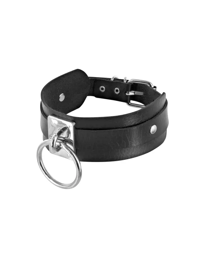 Choker with Ring par Fetish Tentation, collier gothique avec anneau-1