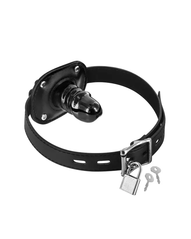 Baillon avec mini dong noir Fetish Tentation pour jeux BDSM-1