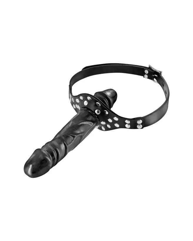 Gag Double Dong Noir Fetish Tentation pour BDSM-1