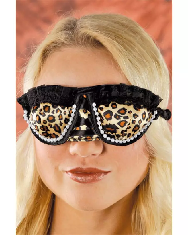 Masque pour les yeux léopard Paris Hollywood élégant et confortable pour soirées thématiques-1