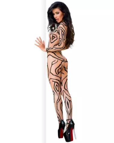 Combinaison CR4092 Chai CHILIROSE taille unique en bodystocking élégante-1