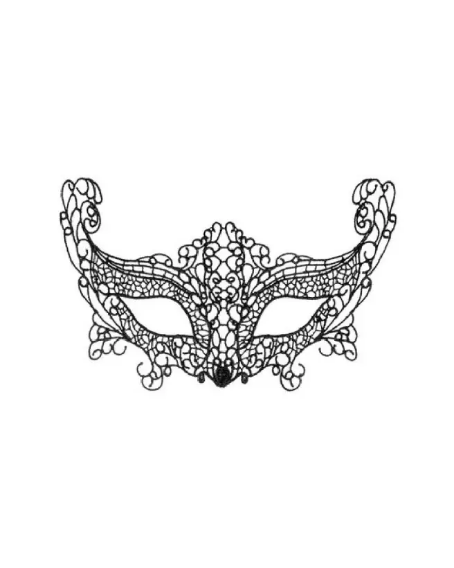 Masque La Muettes Noir élégant de Maskarade pour bal masqué-1