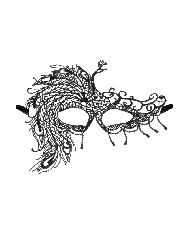 Masque Crépuscule Noir Maskarade élégant pour soirées vénitiennes-1