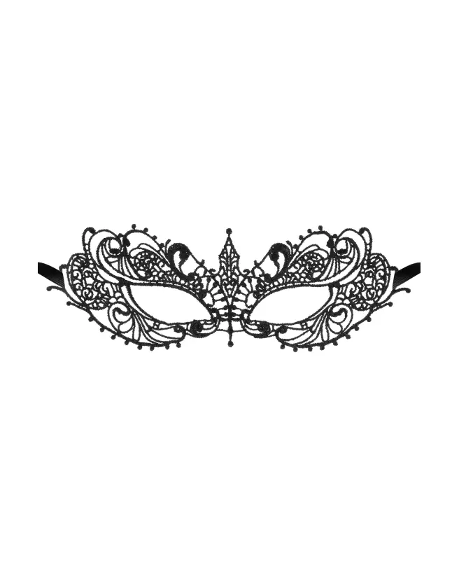 Masque Zenith Noir Maskarade style vénitien élégant pour carnaval et soirées à thème-1