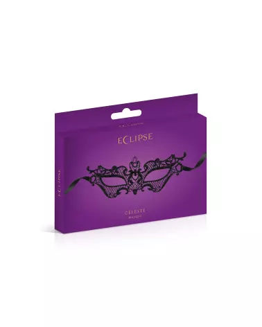 Masque Vénitien Céleste Noir Maskarade pour soirées élégantes-2