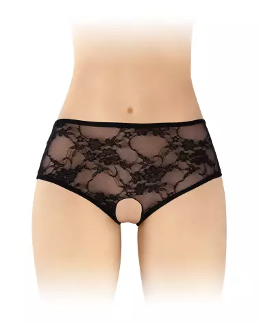 Culotte ouverte Amanda noir Fashion Secret, lingerie élégante et sexy-1